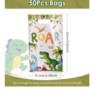 25 Dinosaur Themed Party Favor Bags